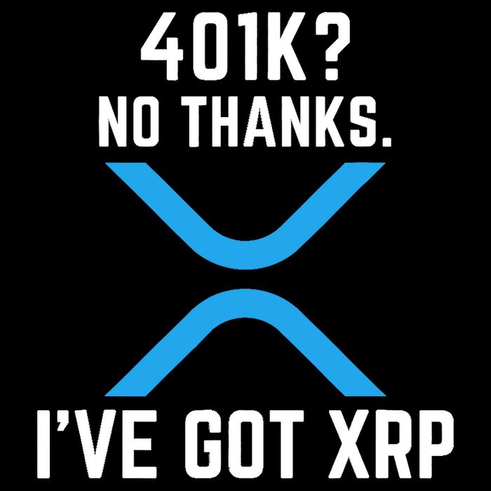 XRP Cryptocurrency 401K Womens T-Shirt