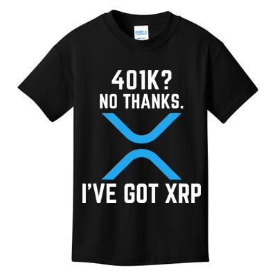XRP Cryptocurrency 401K Kids T-Shirt
