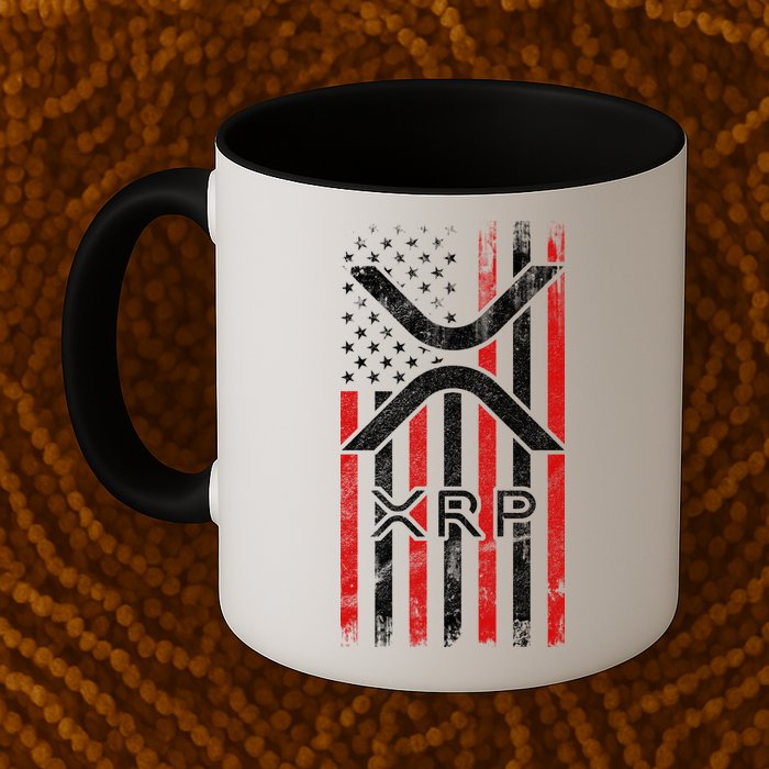 Xrp Cryptocurrency American Flag Mug