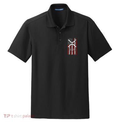 Xrp Cryptocurrency American Flag Dry Zone Grid Polo