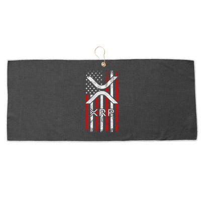 Xrp Cryptocurrency American Flag Large Microfiber Waffle Golf Towel
