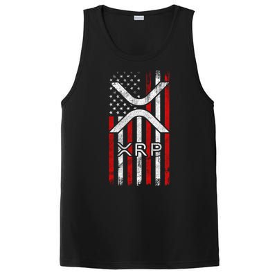 Xrp Cryptocurrency American Flag PosiCharge Competitor Tank