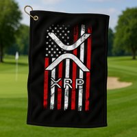 Xrp Cryptocurrency American Flag Golf Towel