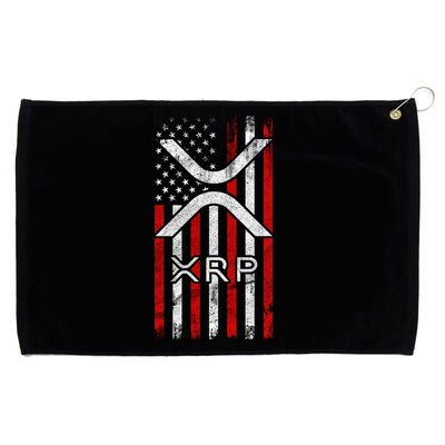 Xrp Cryptocurrency American Flag Grommeted Golf Towel