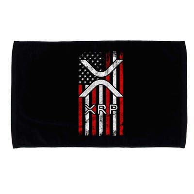 Xrp Cryptocurrency American Flag Microfiber Hand Towel