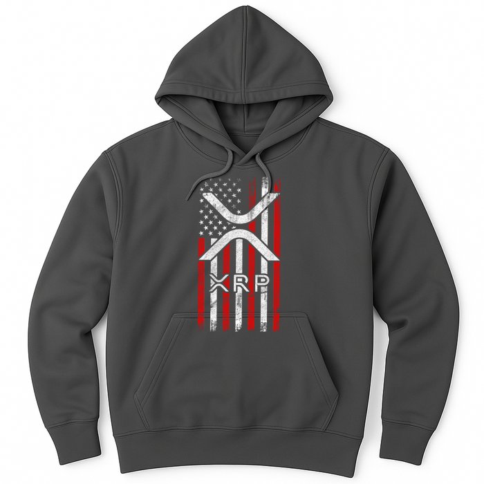 Xrp Cryptocurrency American Flag Hoodie