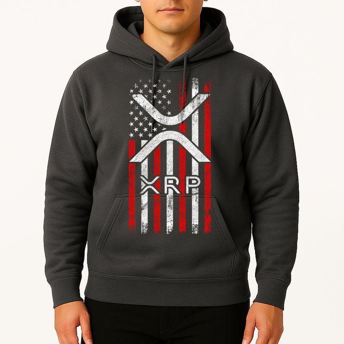 Xrp Cryptocurrency American Flag Hoodie