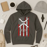 Xrp Cryptocurrency American Flag Hoodie