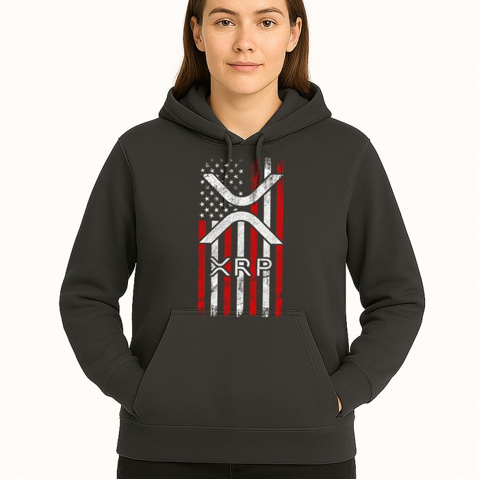 Xrp Cryptocurrency American Flag Hoodie