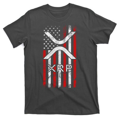 Xrp Cryptocurrency American Flag T-Shirt