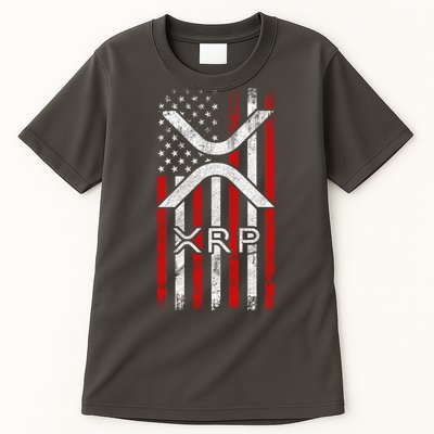 Xrp Cryptocurrency American Flag Tall T-Shirt