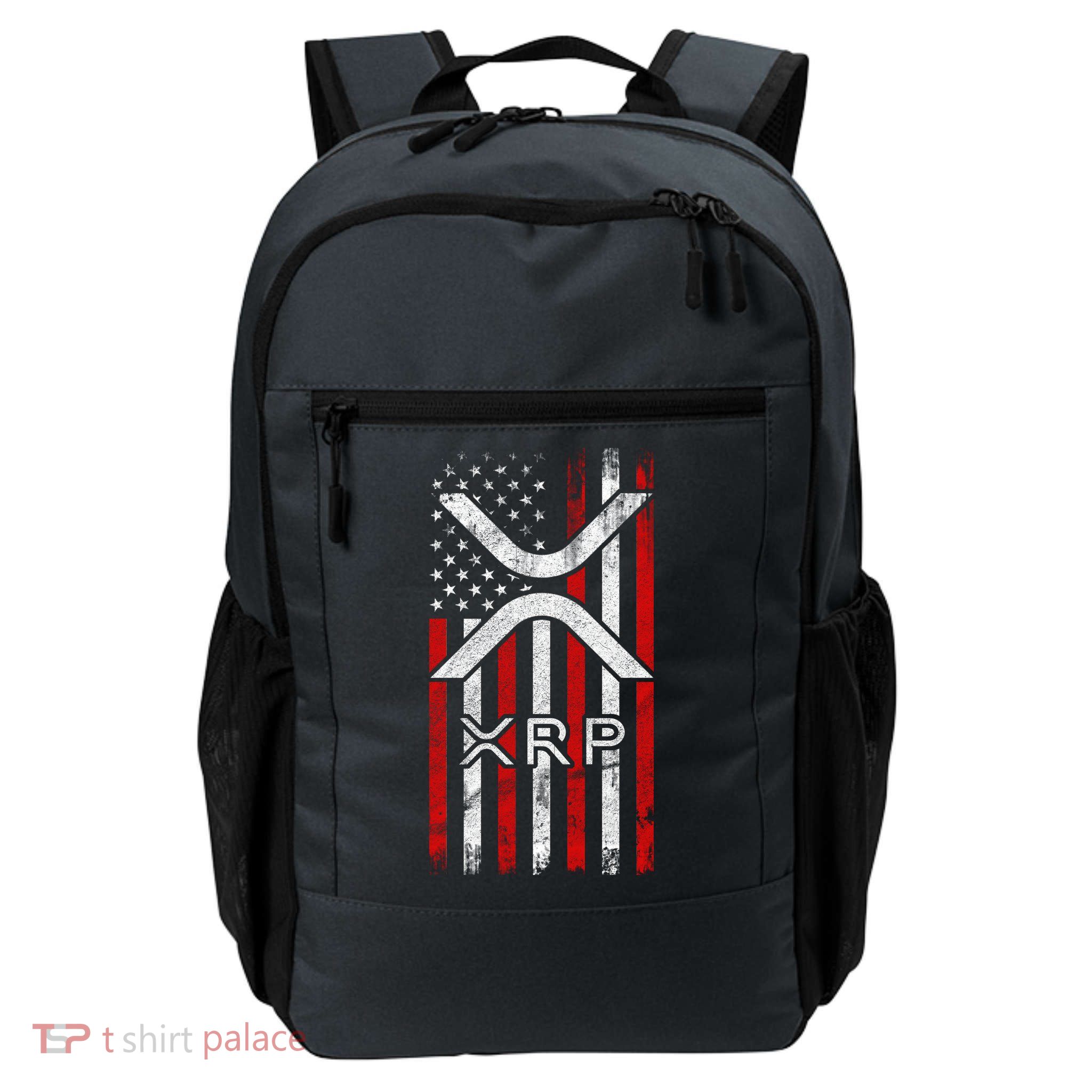 Xrp Cryptocurrency American Flag Daily Commute Backpack