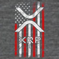Xrp Cryptocurrency American Flag Flatbill Hat