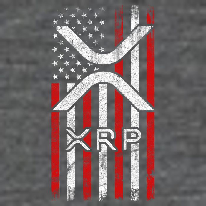 Xrp Cryptocurrency American Flag Flatbill Hat