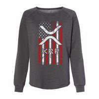 Xrp Cryptocurrency American Flag Womens California Wash Sweatshirt