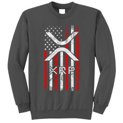 Xrp Cryptocurrency American Flag Tall Sweatshirt