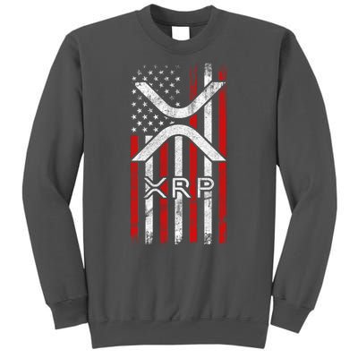 Xrp Cryptocurrency American Flag Tall Sweatshirt