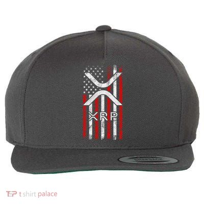 Xrp Cryptocurrency American Flag Wool Snapback Cap