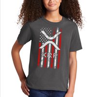 Xrp Cryptocurrency American Flag Kids T-Shirt