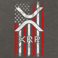 Xrp Cryptocurrency American Flag Cotton Canvas Backpack
