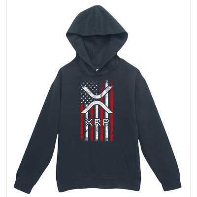 Xrp Cryptocurrency American Flag Urban Pullover Hoodie