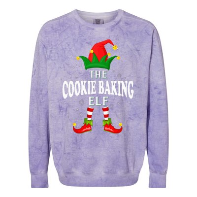 Xmas Cookie baking Elf Family Matching Christmas Pajama Colorblast Crewneck Sweatshirt