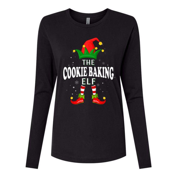 Xmas Cookie baking Elf Family Matching Christmas Pajama Womens Cotton Relaxed Long Sleeve T-Shirt