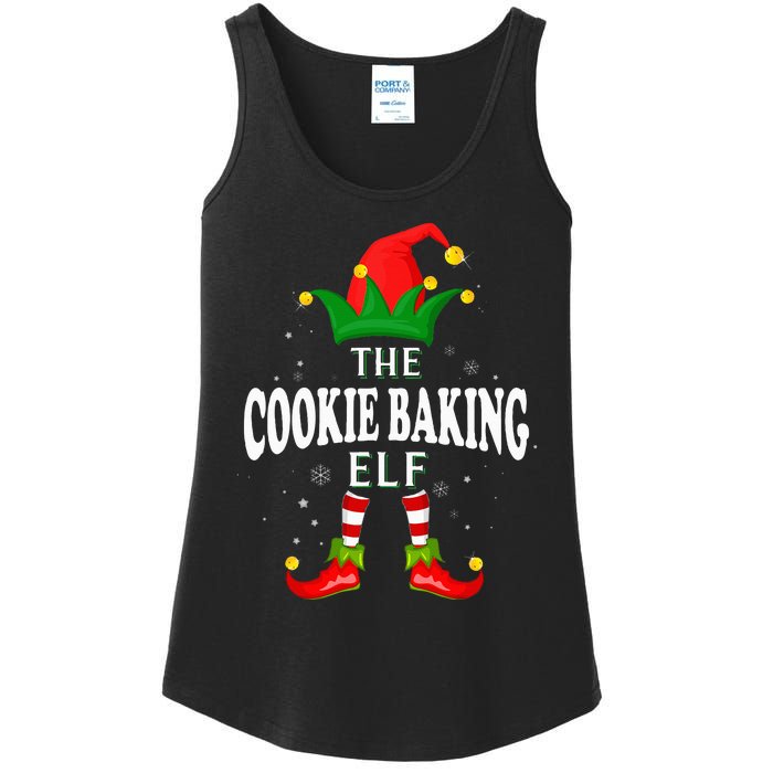 Xmas Cookie baking Elf Family Matching Christmas Pajama Ladies Essential Tank