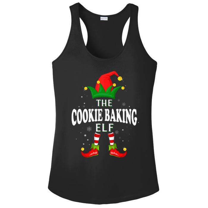 Xmas Cookie baking Elf Family Matching Christmas Pajama Ladies PosiCharge Competitor Racerback Tank