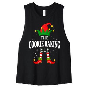 Xmas Cookie baking Elf Family Matching Christmas Pajama Women's Racerback Cropped Tank