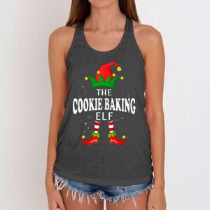 Xmas Cookie baking Elf Family Matching Christmas Pajama Women's Knotted Racerback Tank