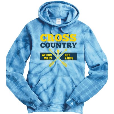 Xc Cross Country Coach Gift We Run Miles Tie Dye Hoodie