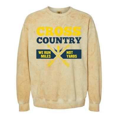 Xc Cross Country Coach Gift We Run Miles Colorblast Crewneck Sweatshirt