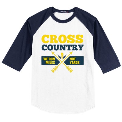 Xc Cross Country Coach Gift We Run Miles Baseball Sleeve Shirt