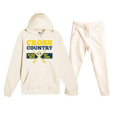 Xc Cross Country Coach Gift We Run Miles Premium Hooded Sweatsuit Set