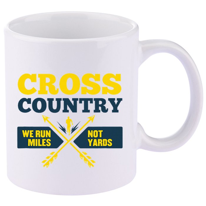 Xc Cross Country Coach Gift We Run Miles 11oz C Handle Ceramic Mug