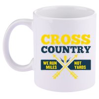 Xc Cross Country Coach Gift We Run Miles 11oz C Handle Ceramic Mug