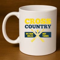 Xc Cross Country Coach Gift We Run Miles 11oz C Handle Ceramic Mug
