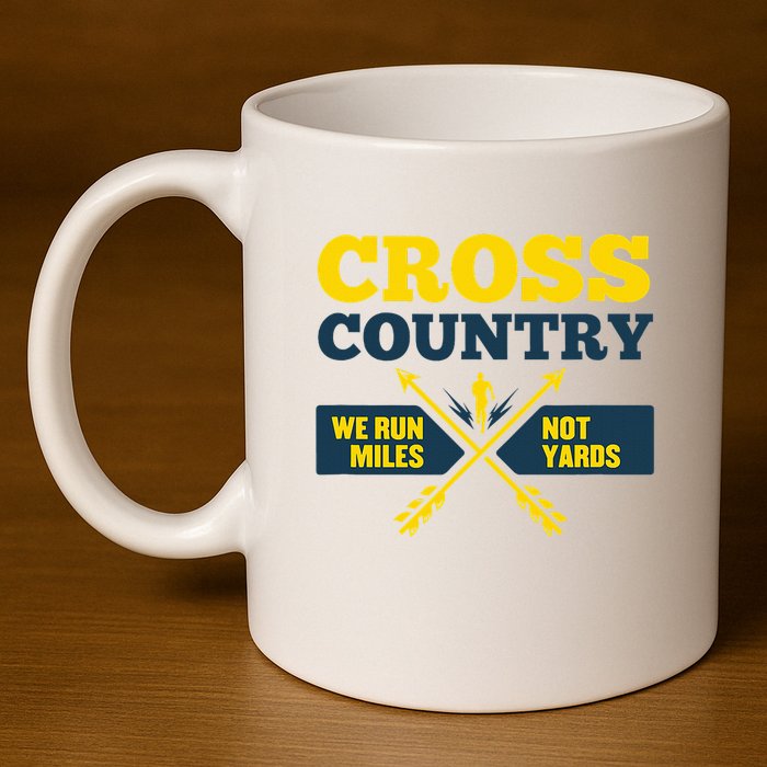 Xc Cross Country Coach Gift We Run Miles 11oz C Handle Ceramic Mug