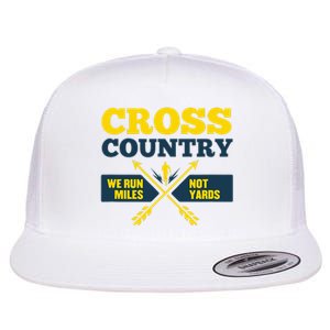 Xc Cross Country Coach Gift We Run Miles Flat Bill Trucker Hat