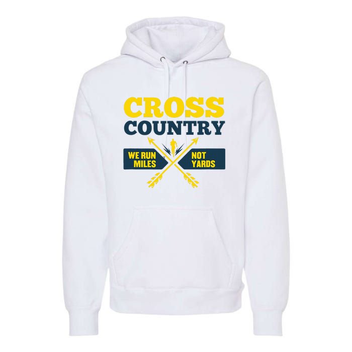 Xc Cross Country Coach Gift We Run Miles Premium Hoodie