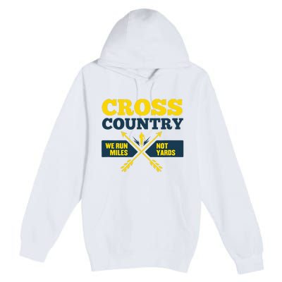 Xc Cross Country Coach Gift We Run Miles Premium Pullover Hoodie