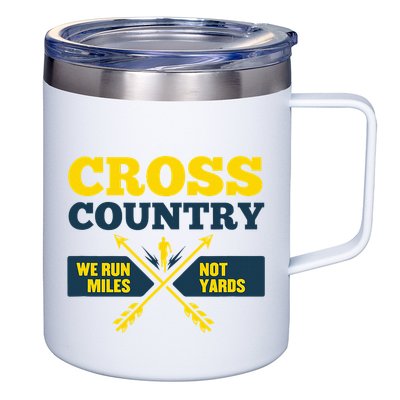 Xc Cross Country Coach Gift We Run Miles 12oz Stainless Steel Coffee Mug