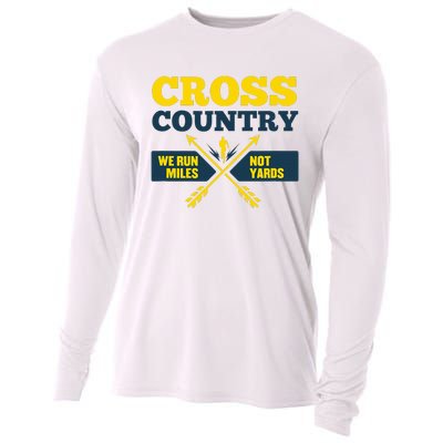 Xc Cross Country Coach Gift We Run Miles Cooling Performance Long Sleeve Crew