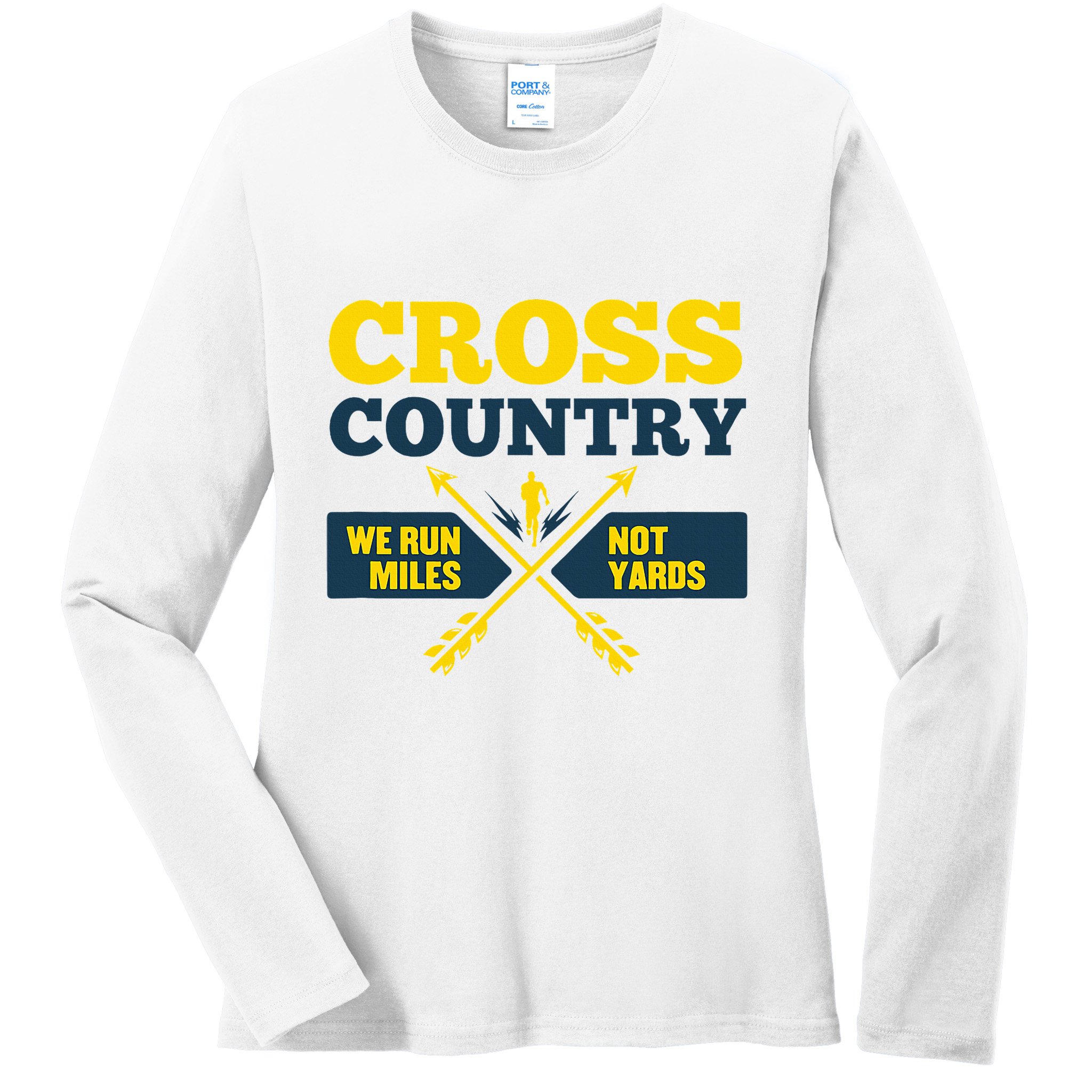 Xc Cross Country Coach Gift We Run Miles Ladies Long Sleeve Shirt