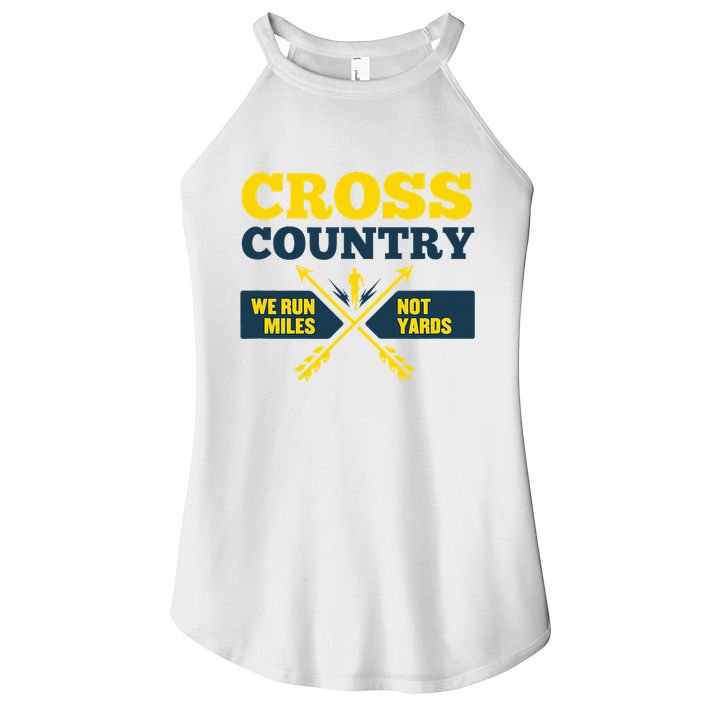 Xc Cross Country Coach Gift We Run Miles Women's Perfect Tri Rocker Tank