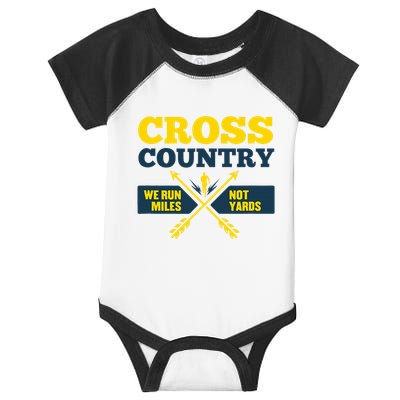 Xc Cross Country Coach Gift We Run Miles Infant Baby Jersey Bodysuit
