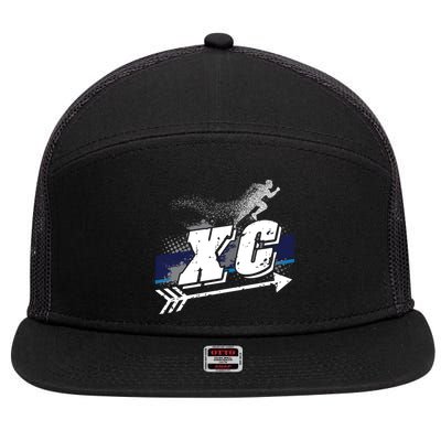 Xc Cross Country Runner Coaches Trainers Team Running Gift 7 Panel Mesh Trucker Snapback Hat