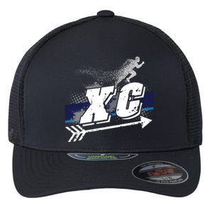 Xc Cross Country Runner Coaches Trainers Team Running Gift Flexfit Unipanel Trucker Cap