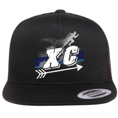 Xc Cross Country Runner Coaches Trainers Team Running Gift Flat Bill Trucker Hat
